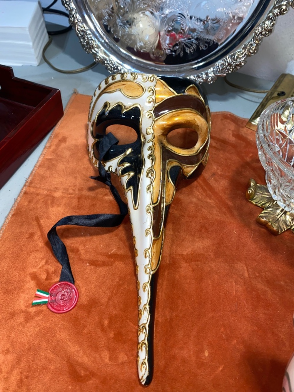 authentic Venetian Zanni or Plague Doctor mask